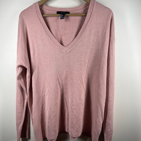Forever 21 Long sleeve lightweight Sweater, Dusty Rose/Pink,  SIze Large - Picture 1 of 5